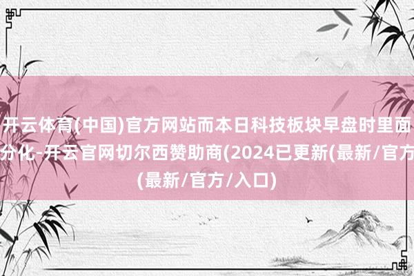 开云体育(中国)官方网站而本日科技板块早盘时里面也出现分化-开云官网切尔西赞助商(2024已更新(最新/官方/入口)